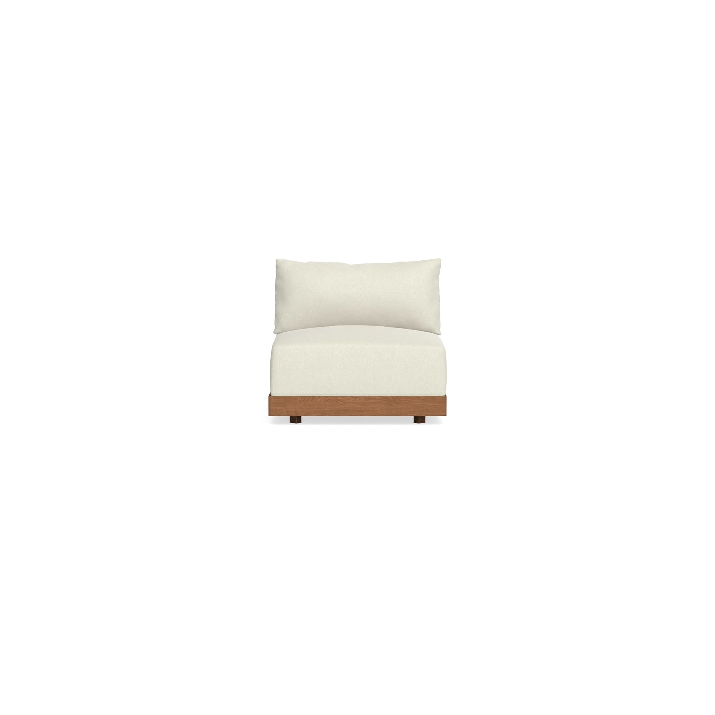 Modular Bondi Espresso Armless Chair in Eggshell | Memory Foam Blend