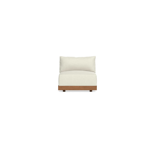 Modular Bondi Espresso Armless Chair in Eggshell | Memory Foam Blend