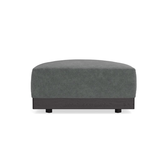 Modular Bondi Black Ottoman in Chimney Gray | Memory Foam Blend