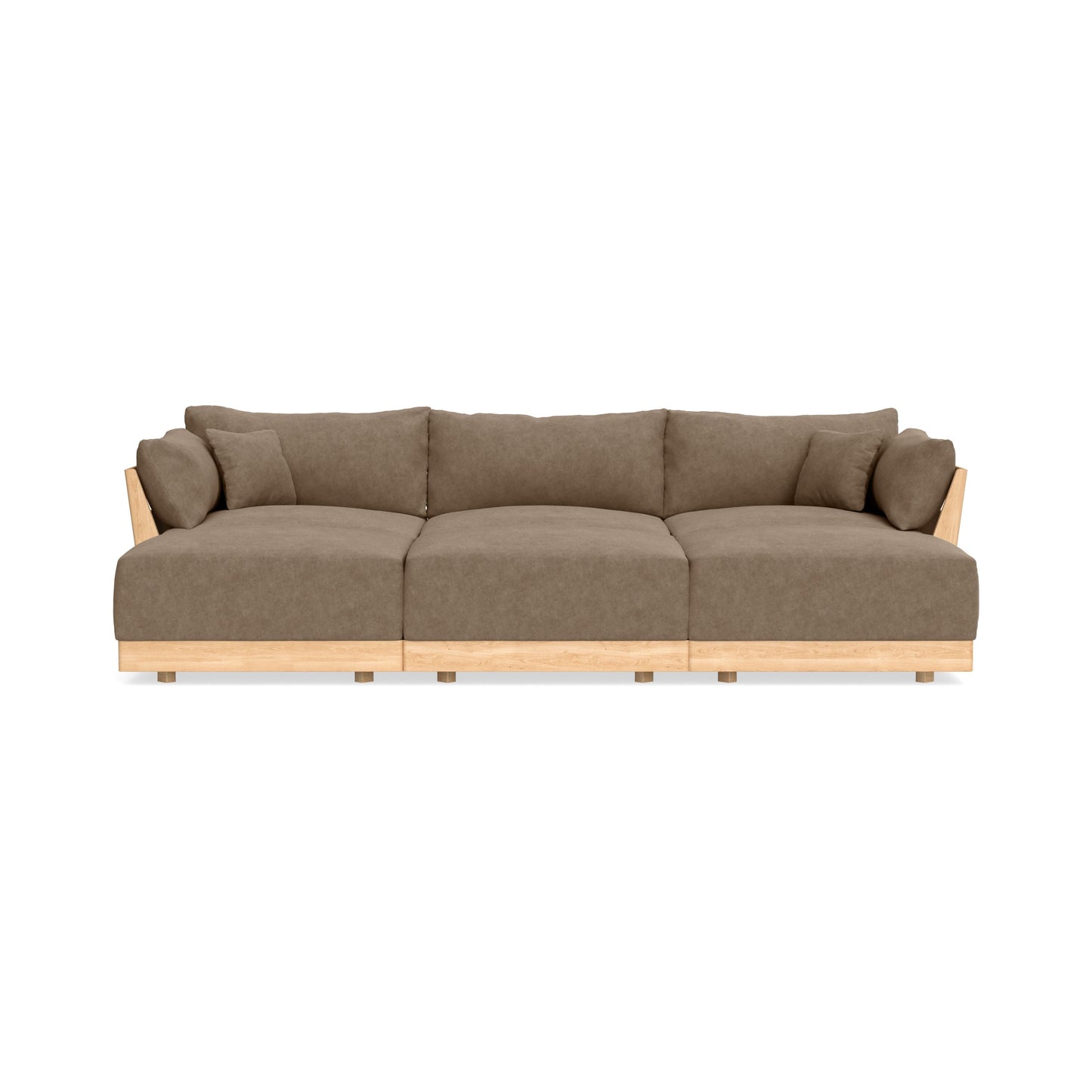 Slipcover Only - Modular Bondi 3-Seater Daybed Sofa Sectional in Coffee