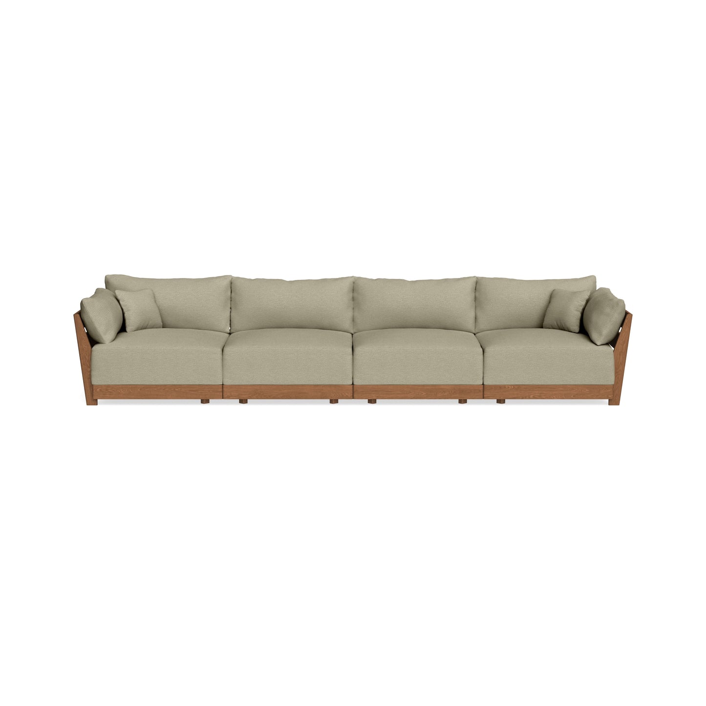 Modular Bondi Espresso 4-Seater Sofa in Cappuccino | Memory Foam Blend