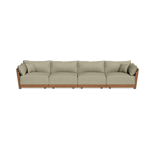 Modular Bondi Espresso 4-Seater Sofa in Cappuccino | Memory Foam Blend
