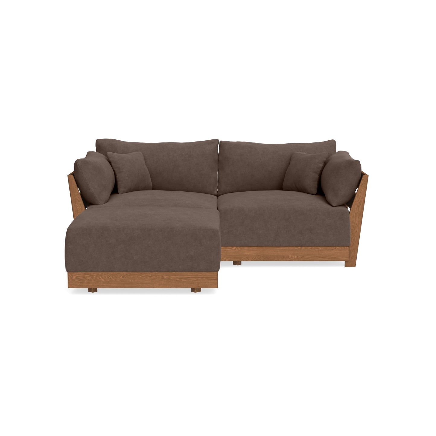 Modular Bondi Espresso 2-Seater Sectional in Chocolate | Memory Foam Blend