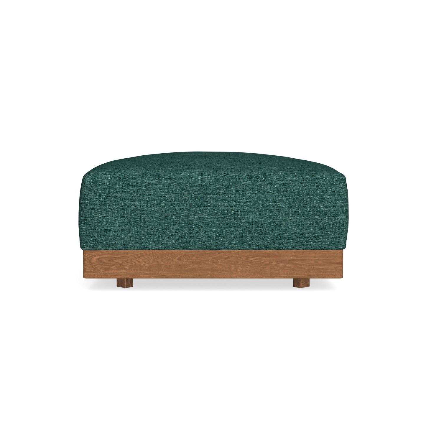 Modular Bondi Espresso Ottoman in Forest Green | Memory Foam Blend