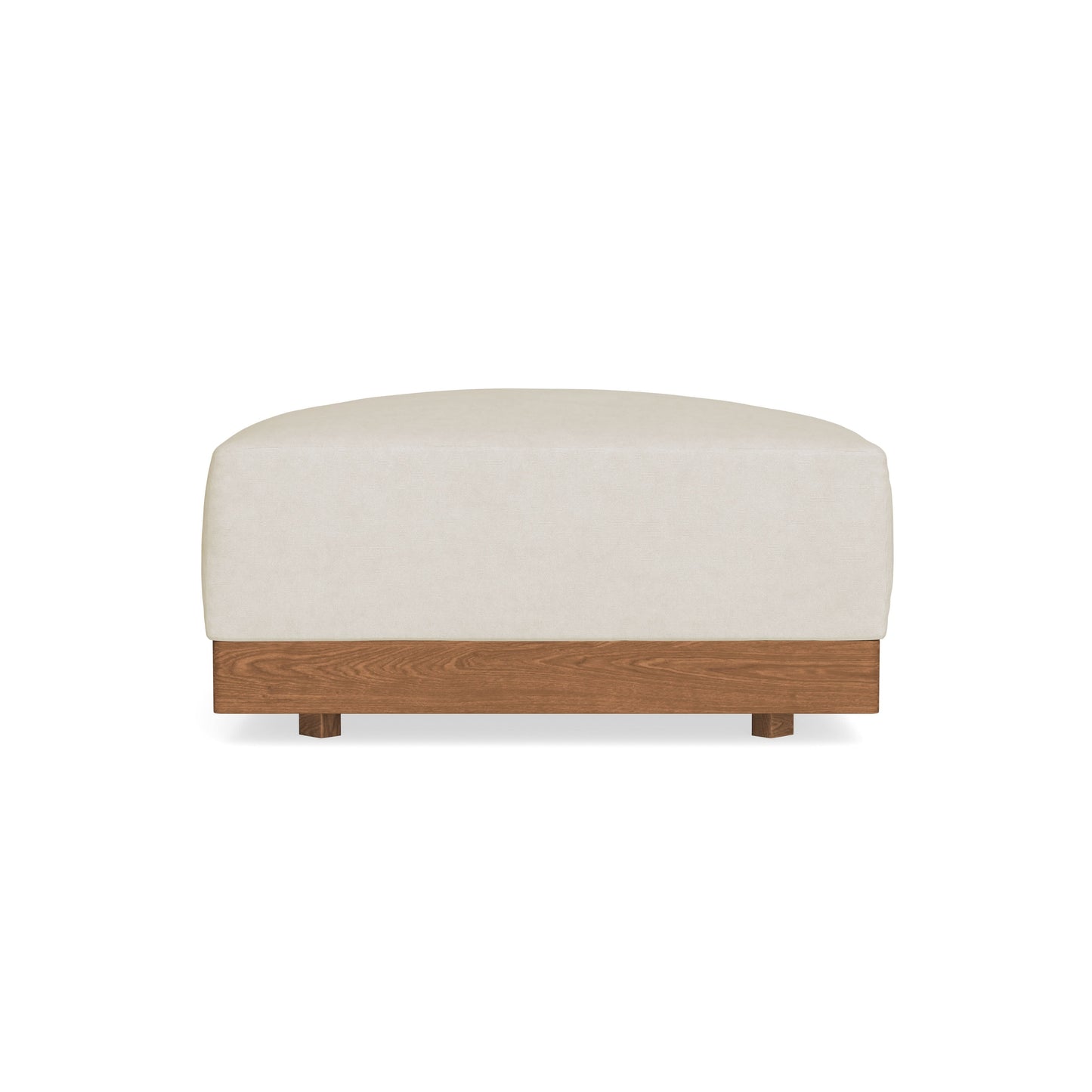 Modular Bondi Espresso Ottoman in Mascarpone | Memory Foam Blend