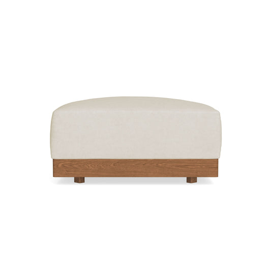 Modular Bondi Espresso Ottoman in Mascarpone | Memory Foam Blend