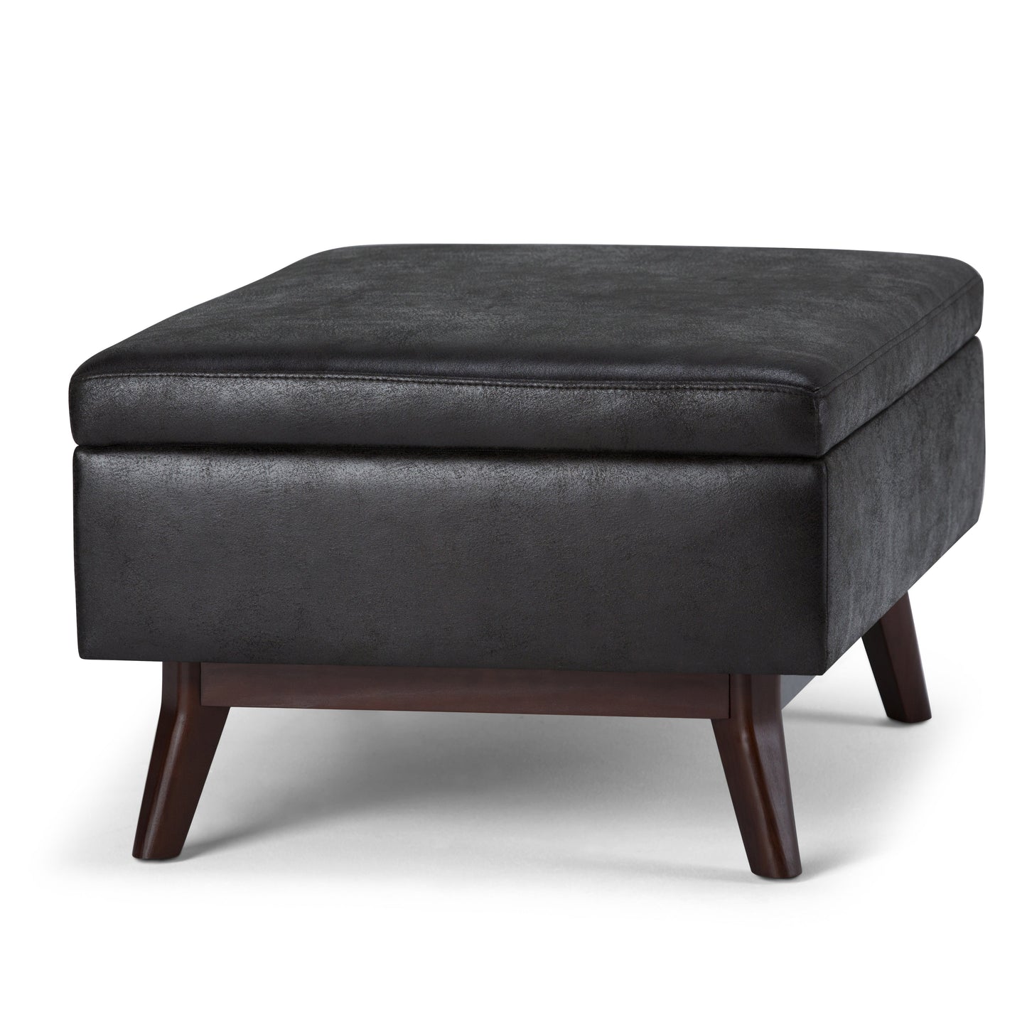 Untamed Upholstered Ottoman with Flip Top Storage and Wood Frame