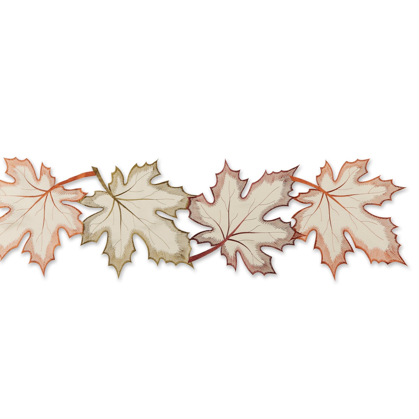 Maple Leaves Embroidered Table Runner 14X60