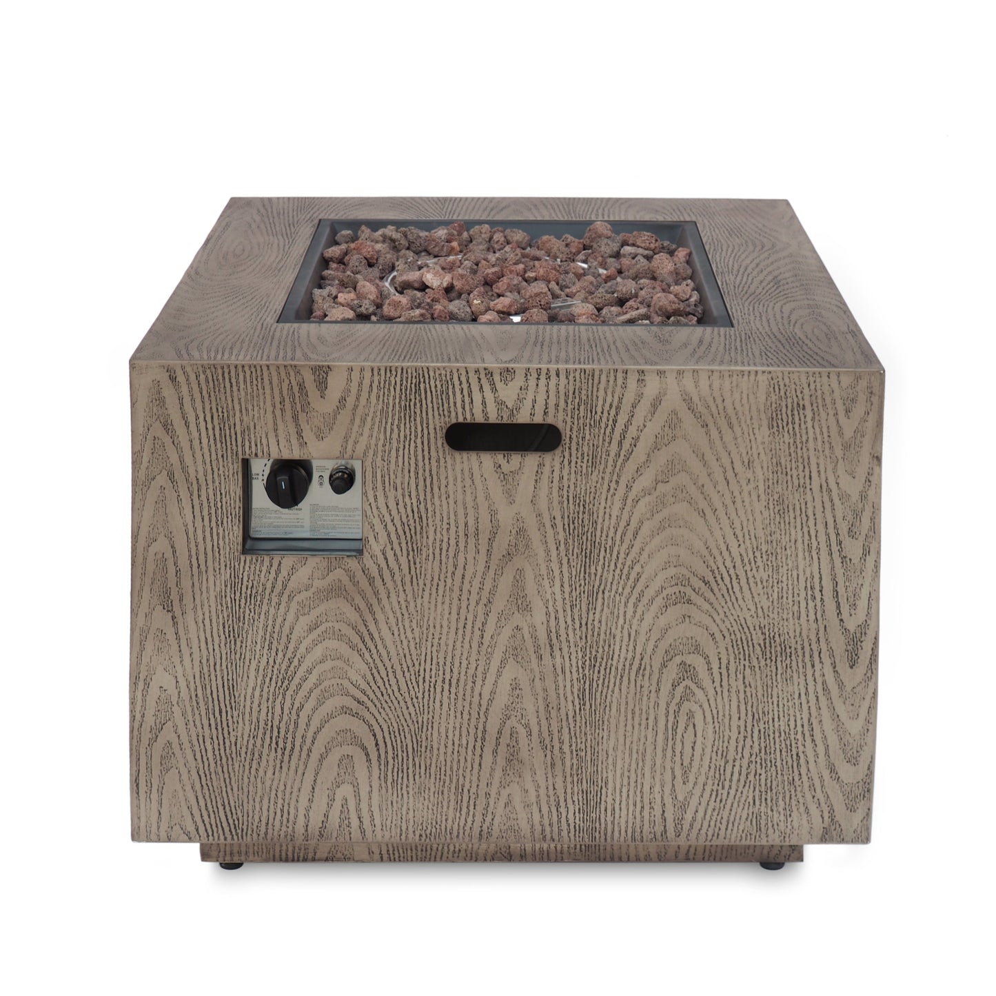 Outdoor Square Concrete Gas Burning Firepit