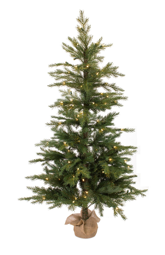 LED Pine Tree with Burlap Bag Base 5'