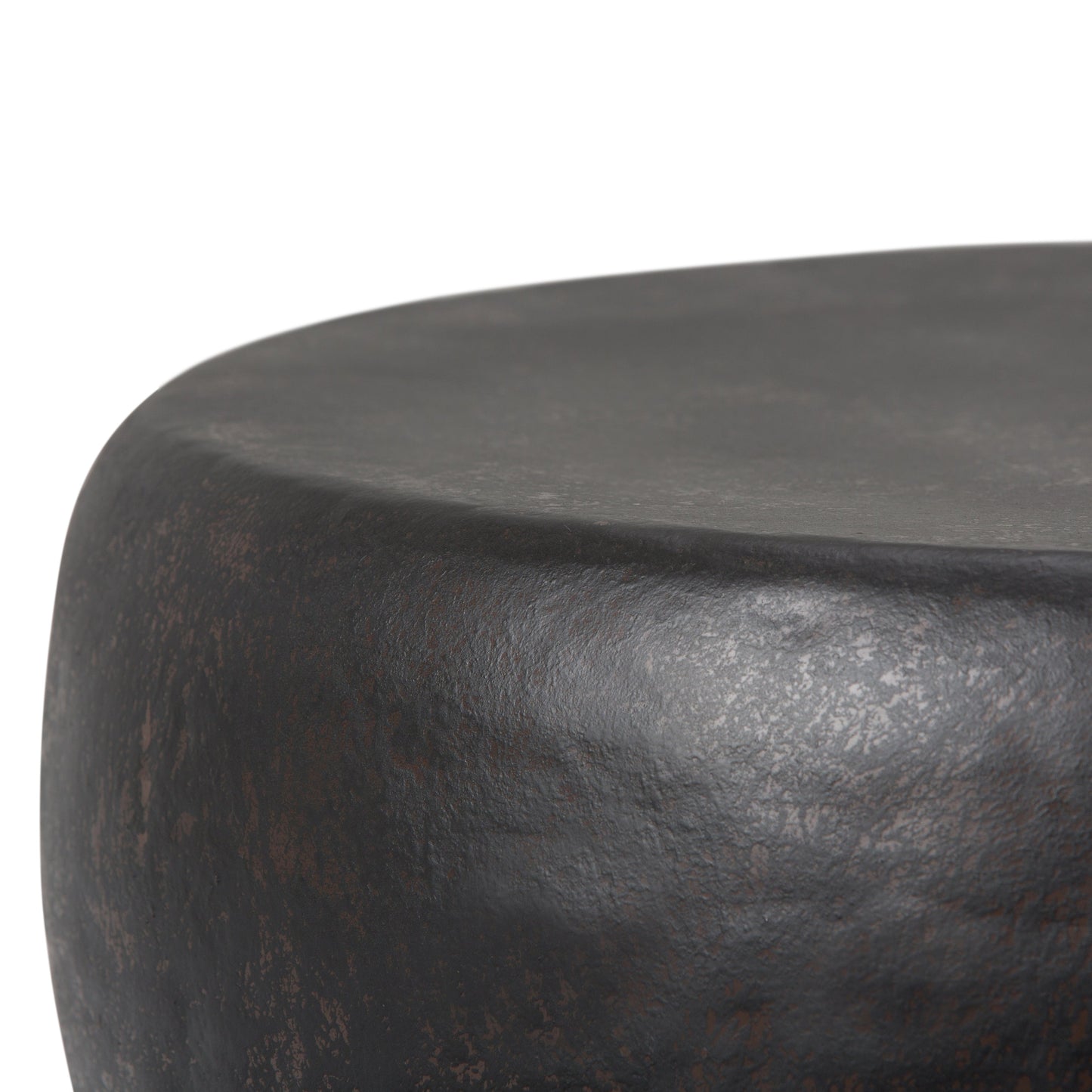 Eclipser Drum-Shaped Metal Side Table