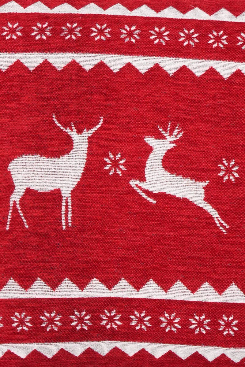 Jacquard Woven Reindeer 24"x24" Pillow