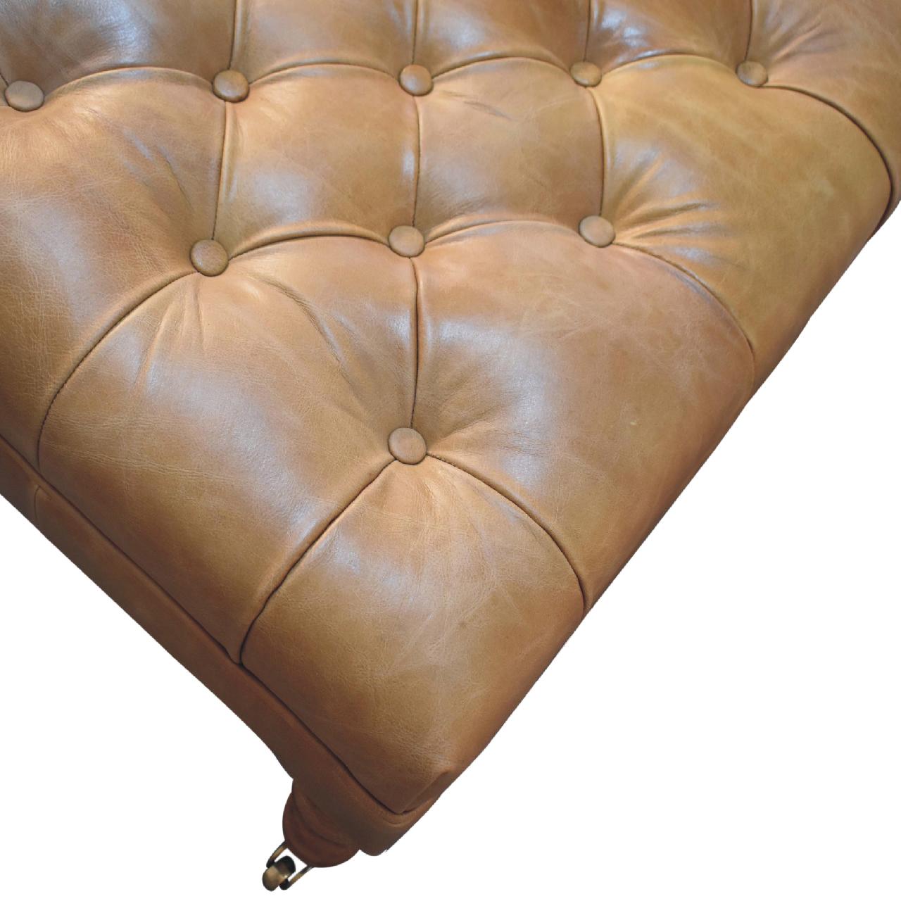 Upholstered Ottoman with Castor Legs