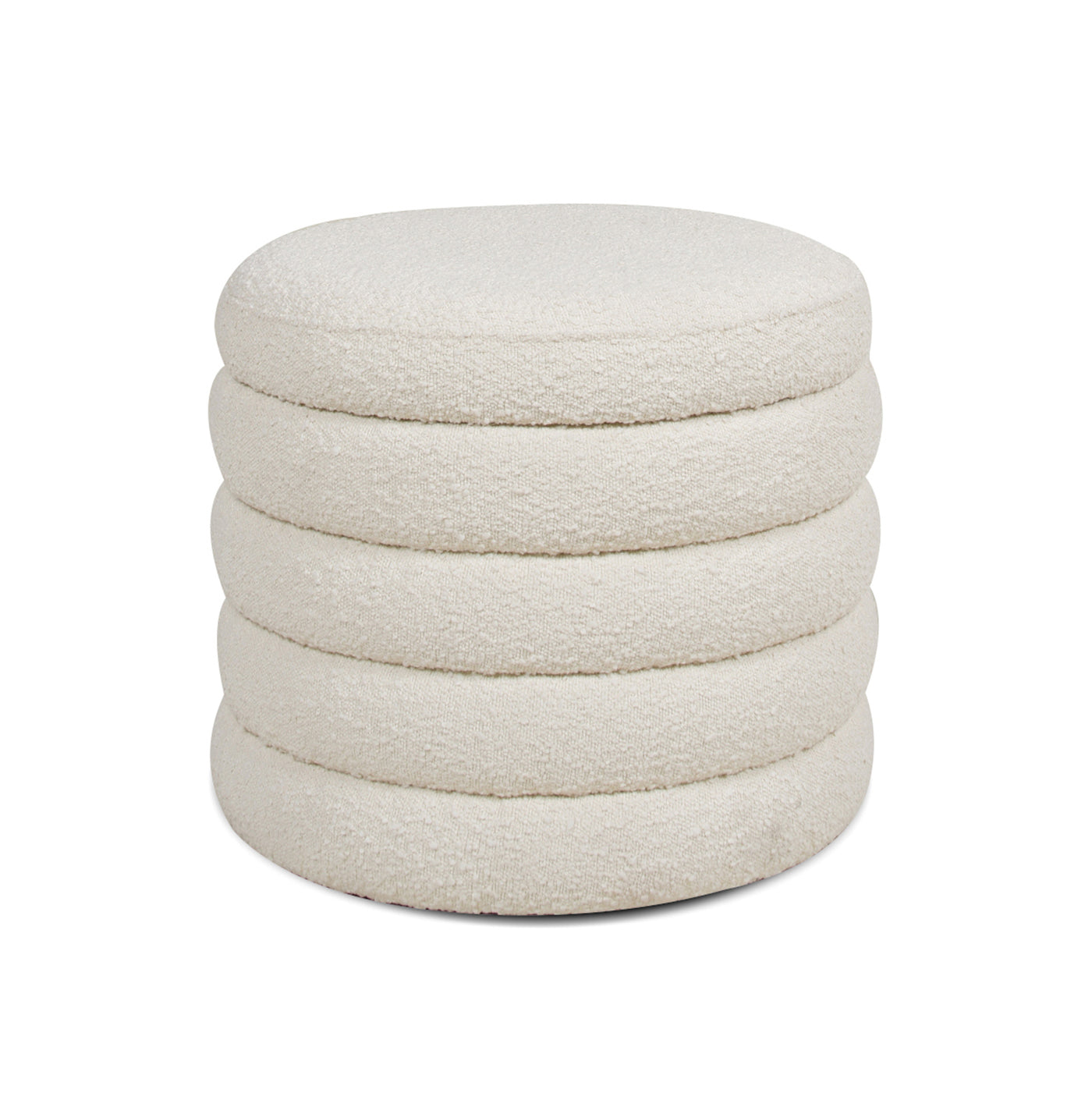 Capstone Oversized Round Ottoman with Hidden Storage Compartment