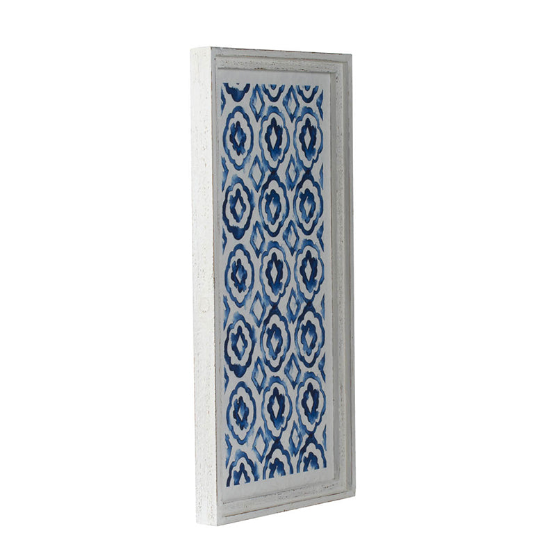 Wall Art with Wood Frame and Bold Patterns, Set of 2