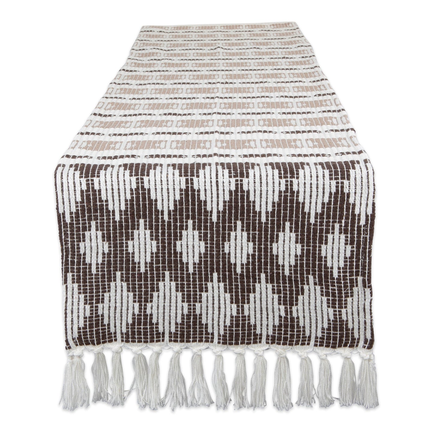 Colby Southwest Dark Brown/Stone Table Runner 15X72