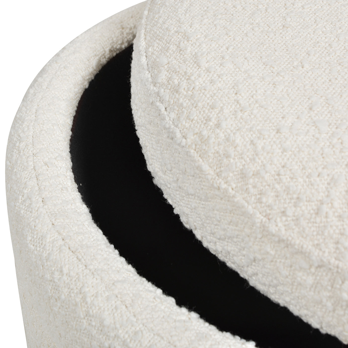Capstone Oversized Round Ottoman with Hidden Storage Compartment
