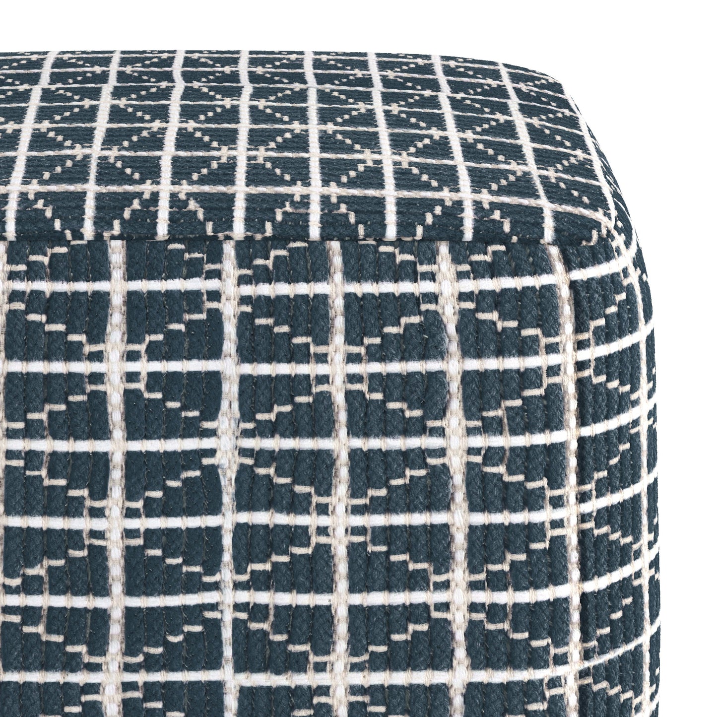 Starlight Handcrafted Cotton Square Pouf