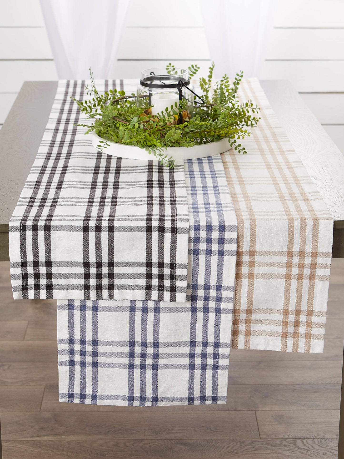 Homestead Plaid Table Runner 14X72