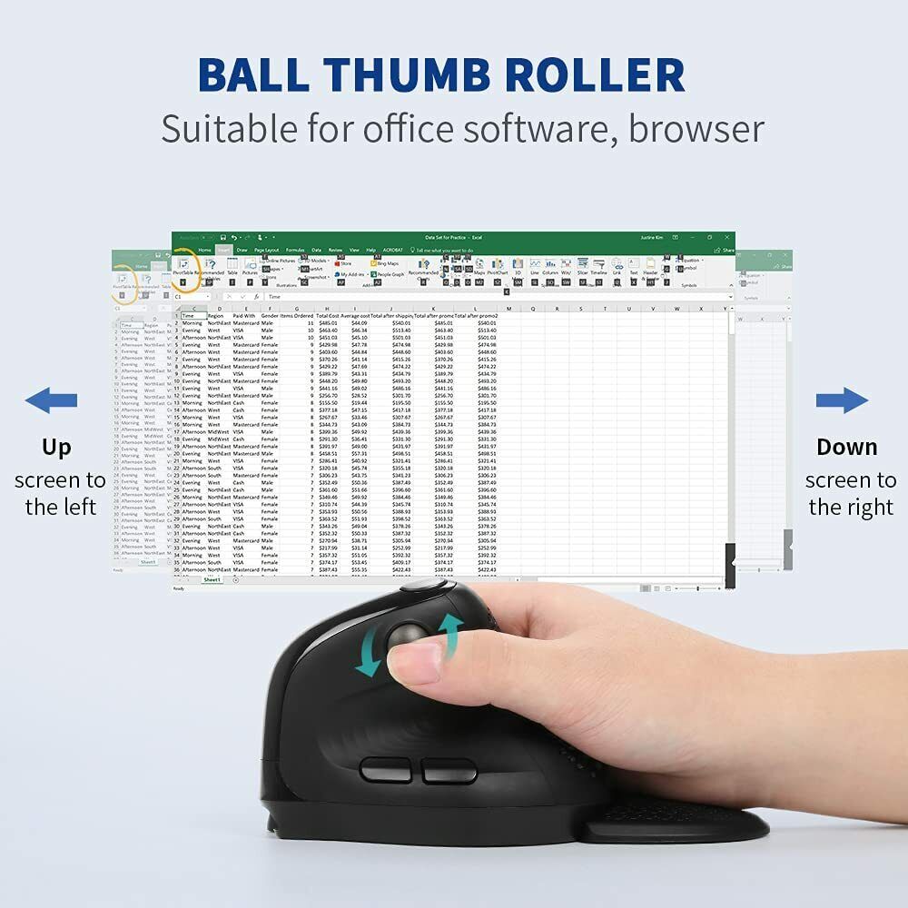 Delux M618XSD Seeker Ergonomic Vertical Mouse