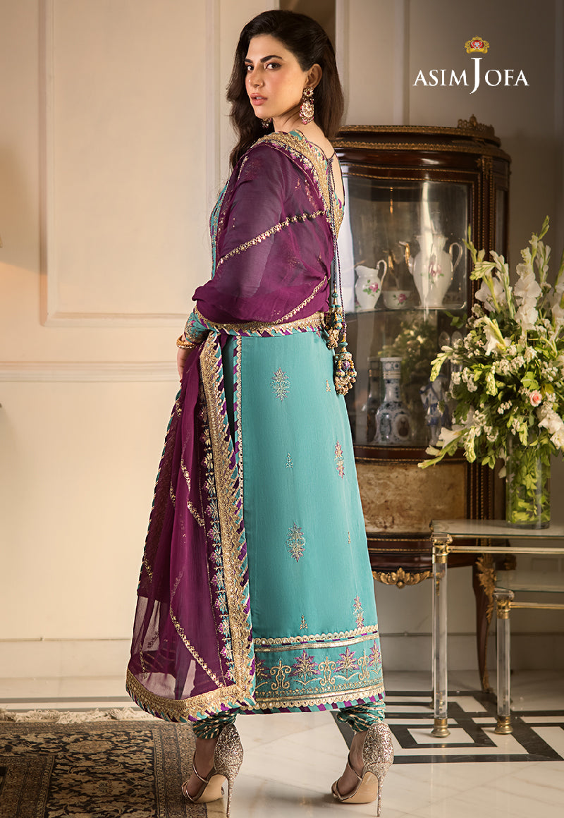 AJZS-17 EMBROIDERED CHANDERI COTTON 3 PCS