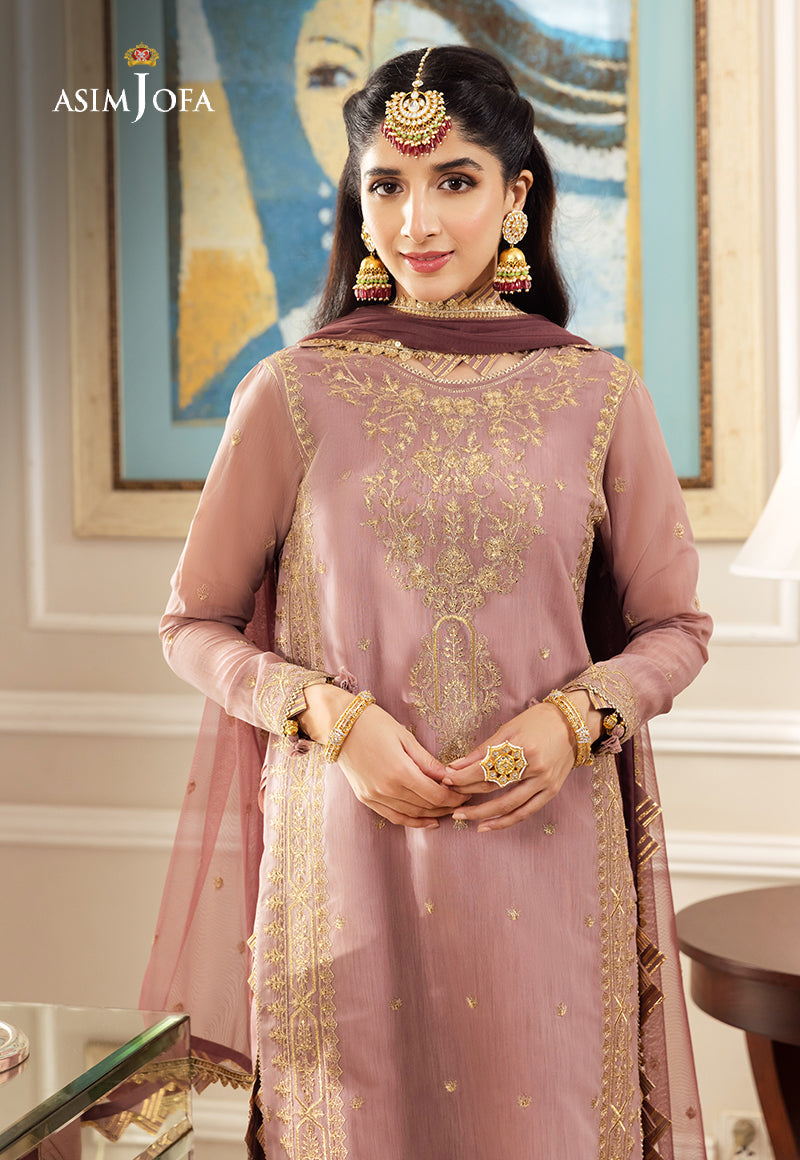AJZS-20 EMBROIDERED CHANDERI COTTON 2 PCS