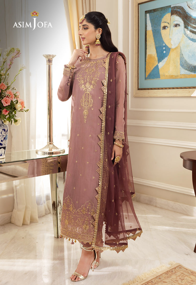 AJZS-20 EMBROIDERED CHANDERI COTTON 2 PCS