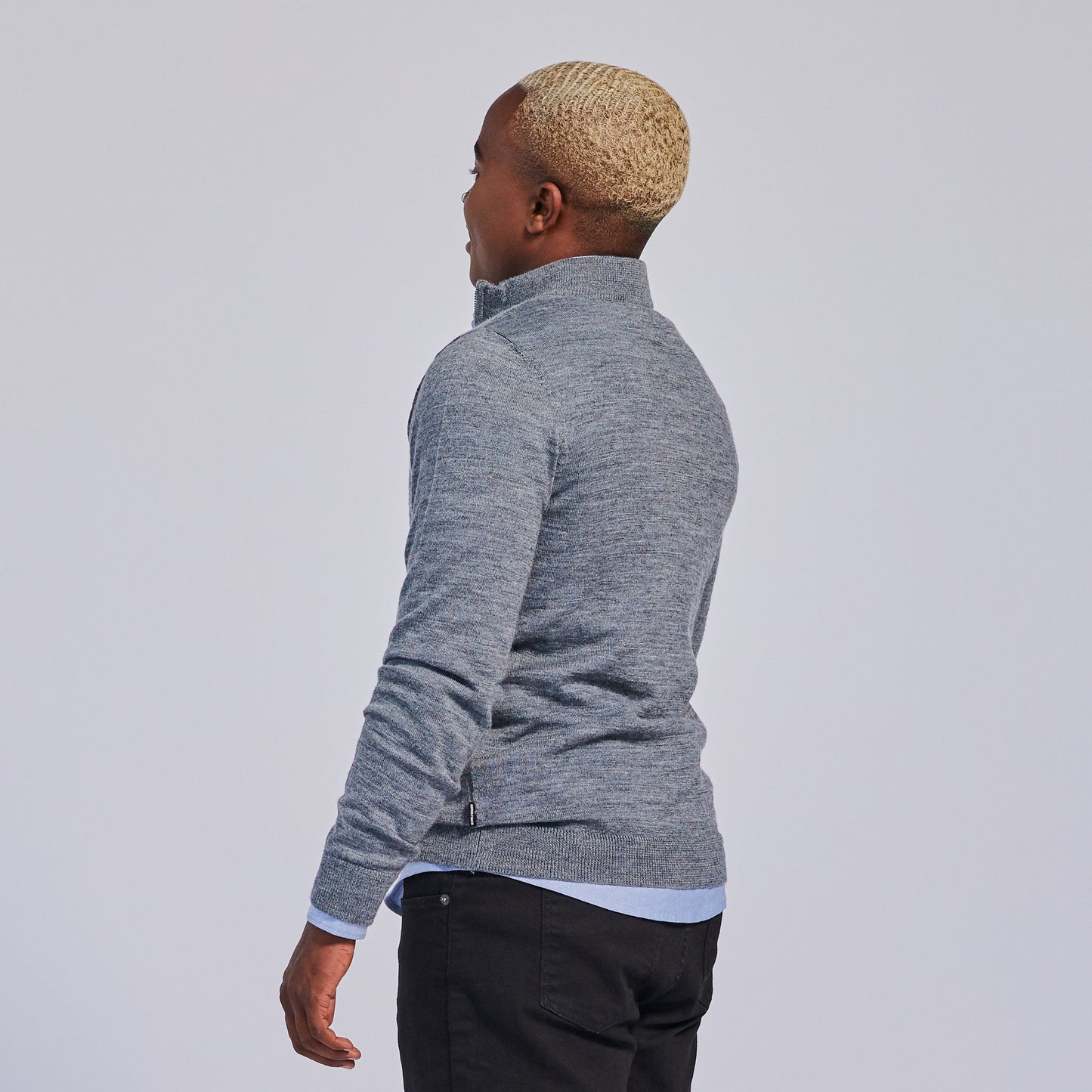 The Frances Gray Quarter-Zip Sweater