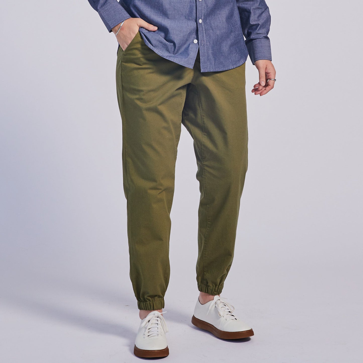 The Graf Moss Stretch Waistband Pant