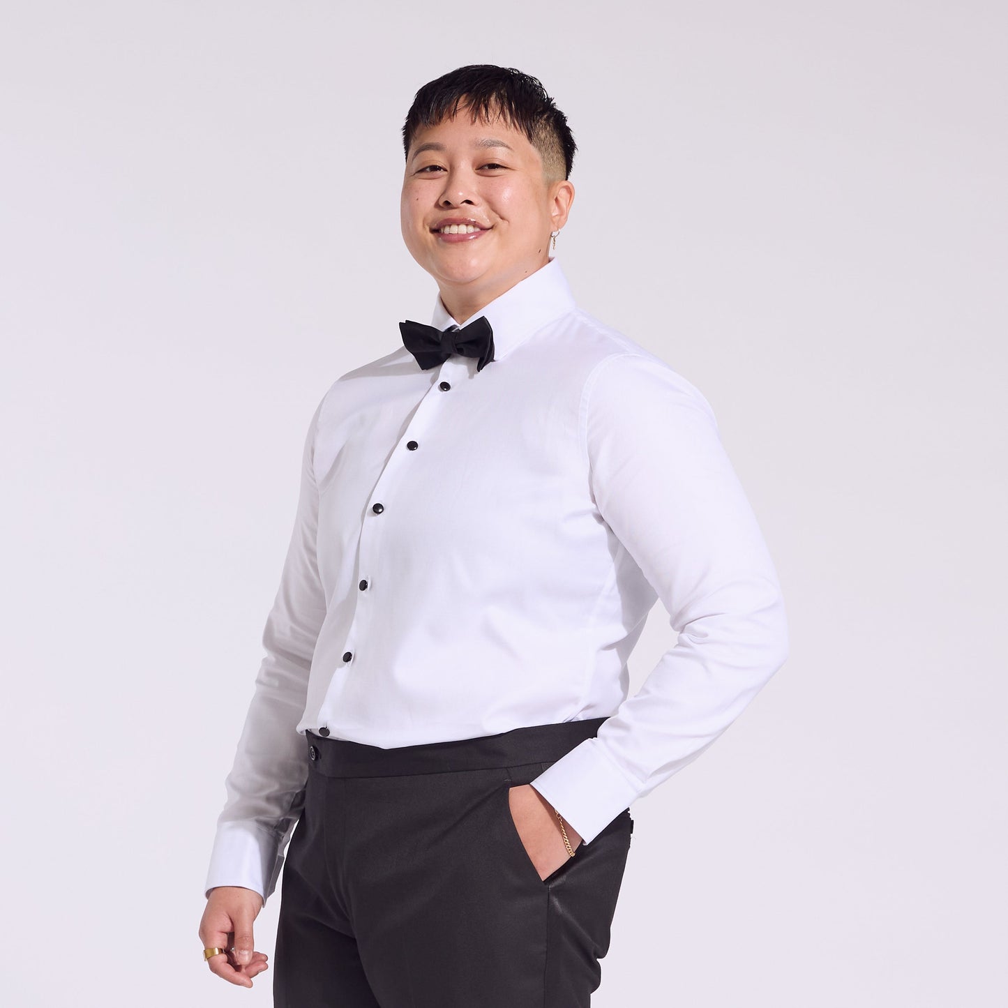 The Kirrin White Tuxedo Shirt