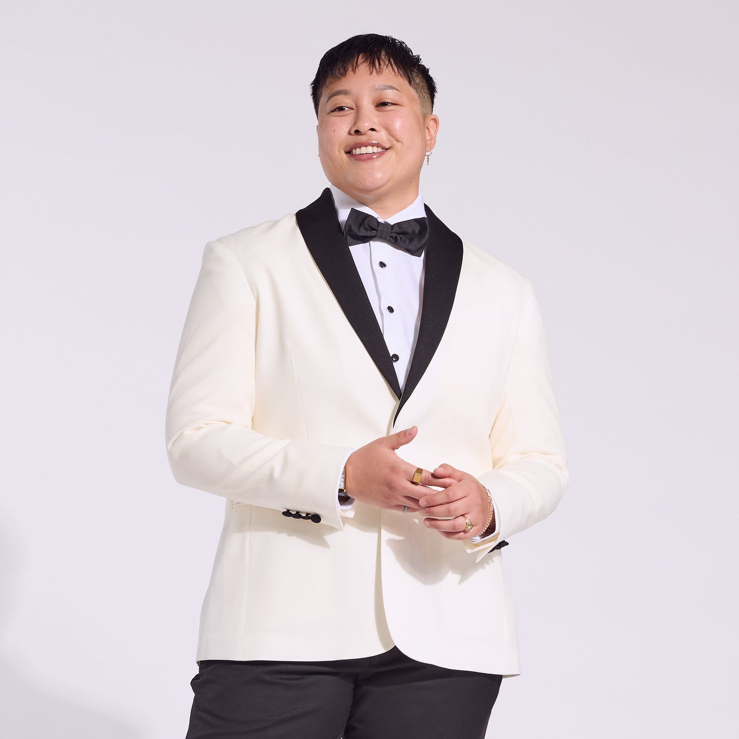 The Kirrin Ivory Tuxedo Suit Blazer