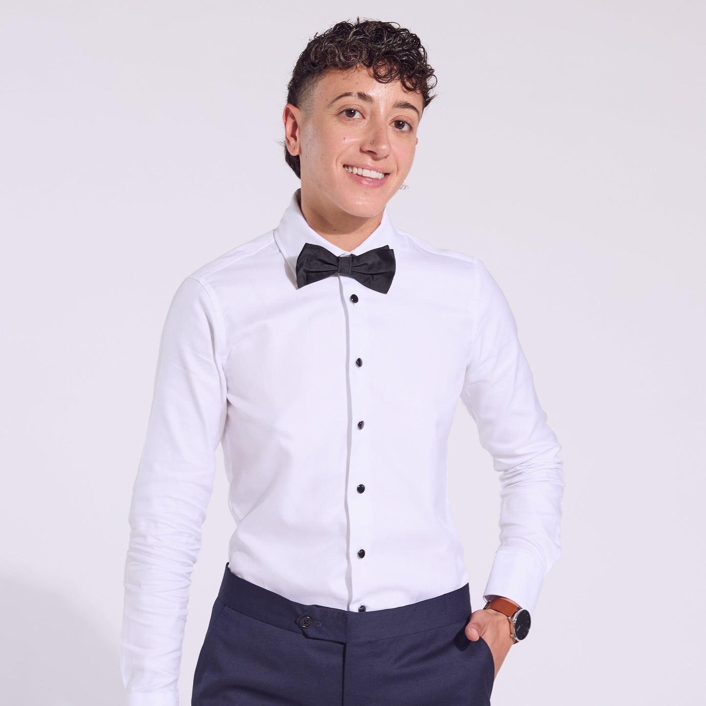 The Kirrin White Tuxedo Shirt