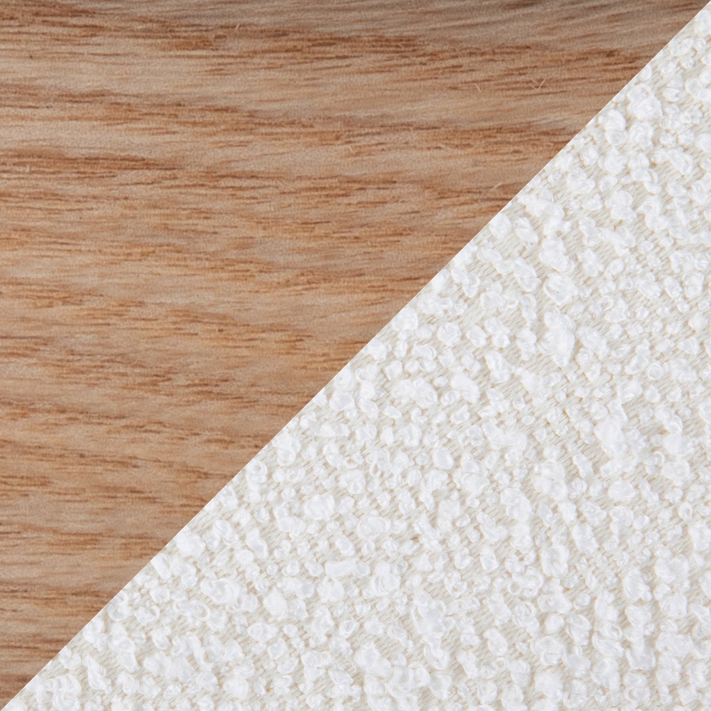 Upholstered Ottoman with Natural Wood Base, Set of 2