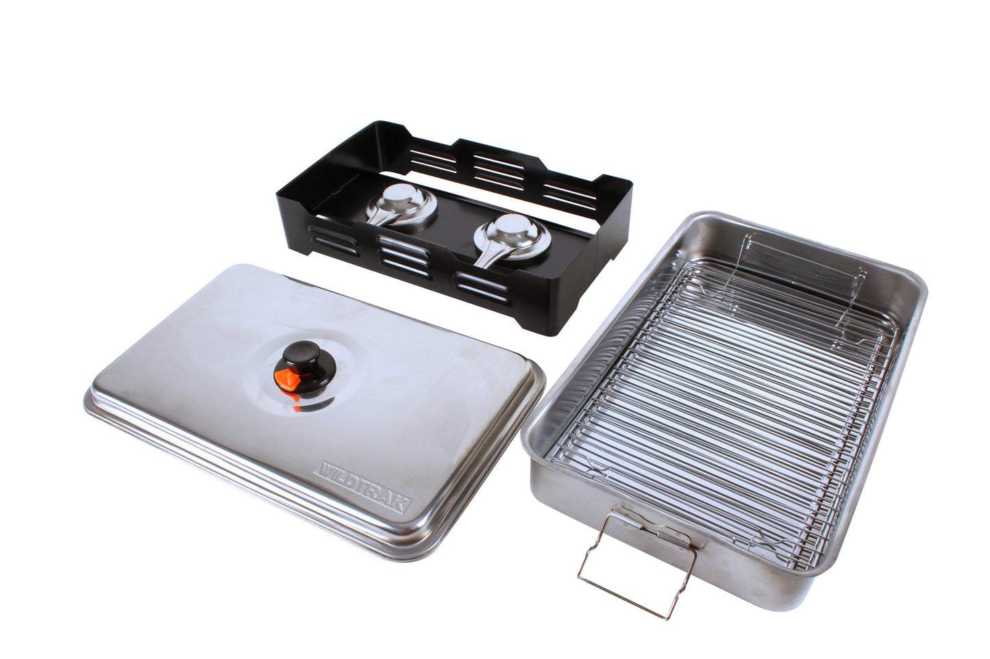 Wildtrak 2.5L Stainless Steel Deluxe 2-Burner Smoker (Silver)