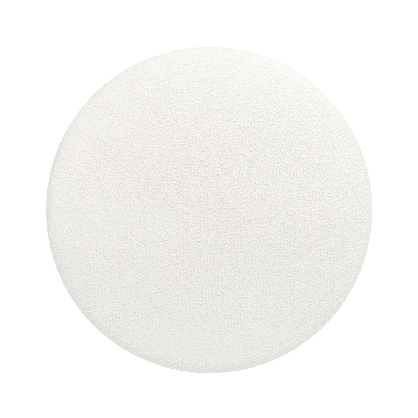 Aviation Round Upholstered Cocktail Ottoman with Natural Wood Base
