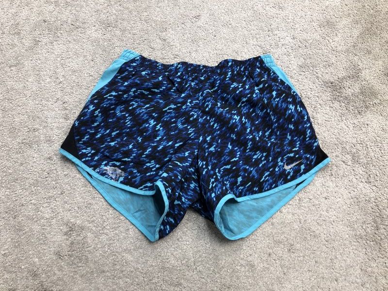 Nike Shorts Womens X Small Blue Dri Fit Activewear Athletic Running Jogging Logo