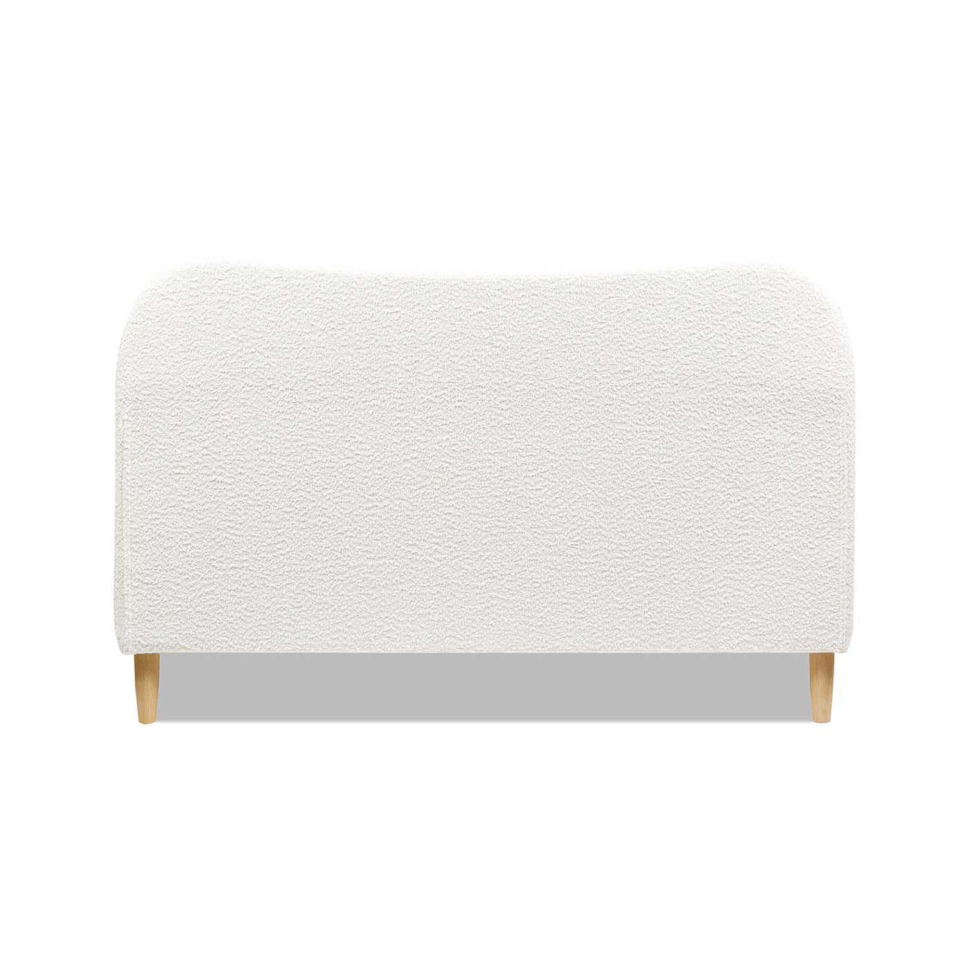 Enchantr Upholstered Platform Bed with Curved Headboard and Wood Frame