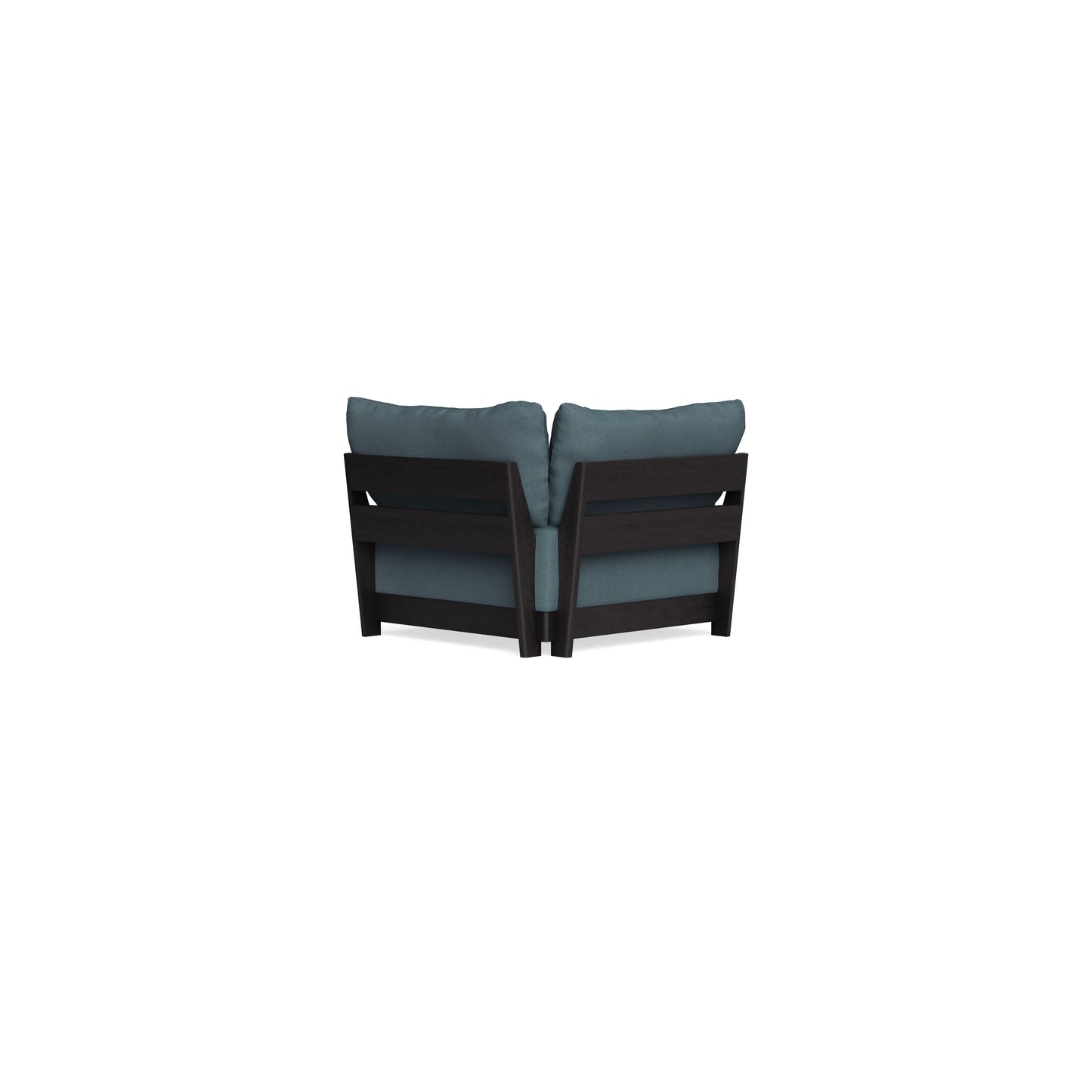 Modular Bondi Black Corner Chair in Slate Blue | Memory Foam Blend
