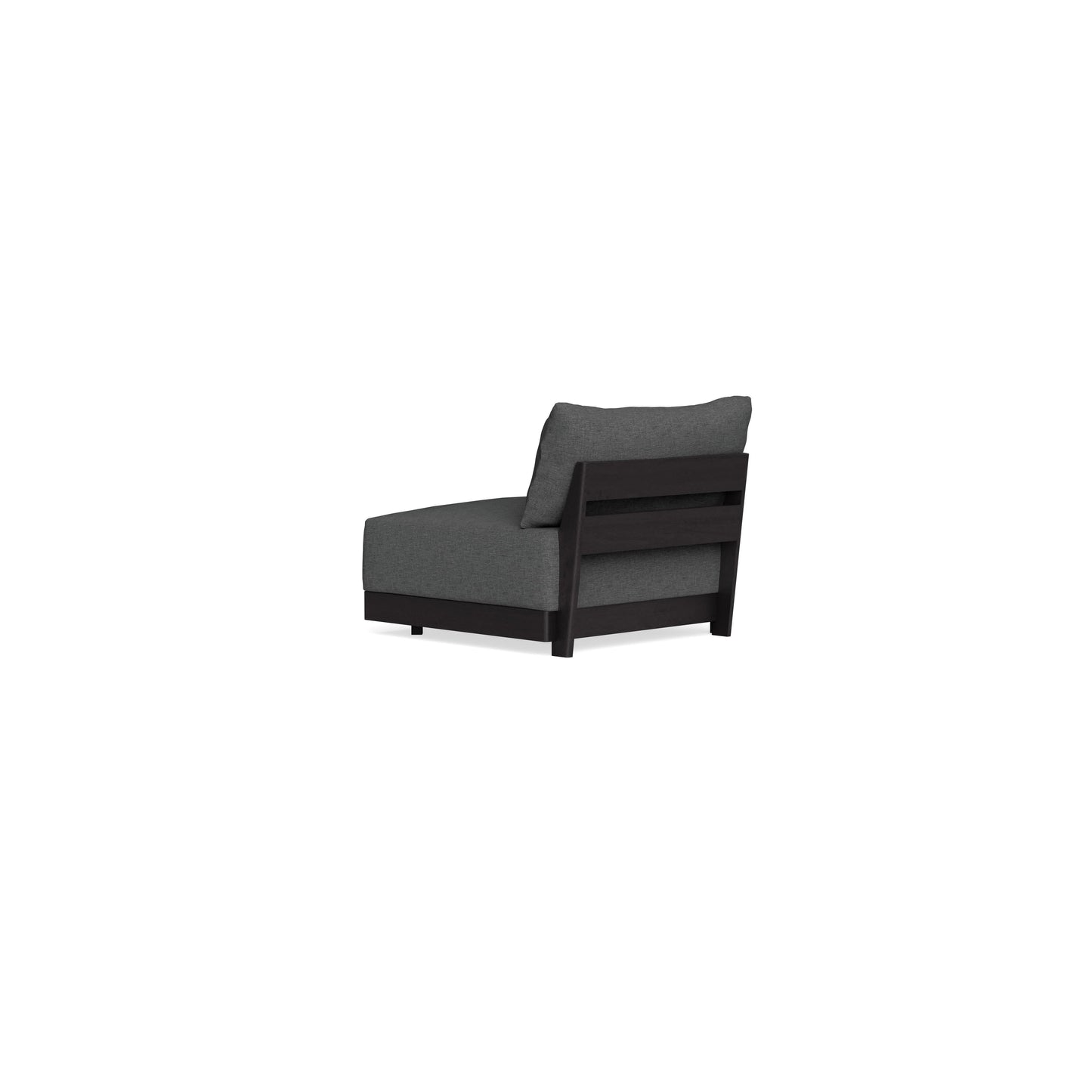 Modular Bondi Black End Chair in Pebble | Memory Foam Blend