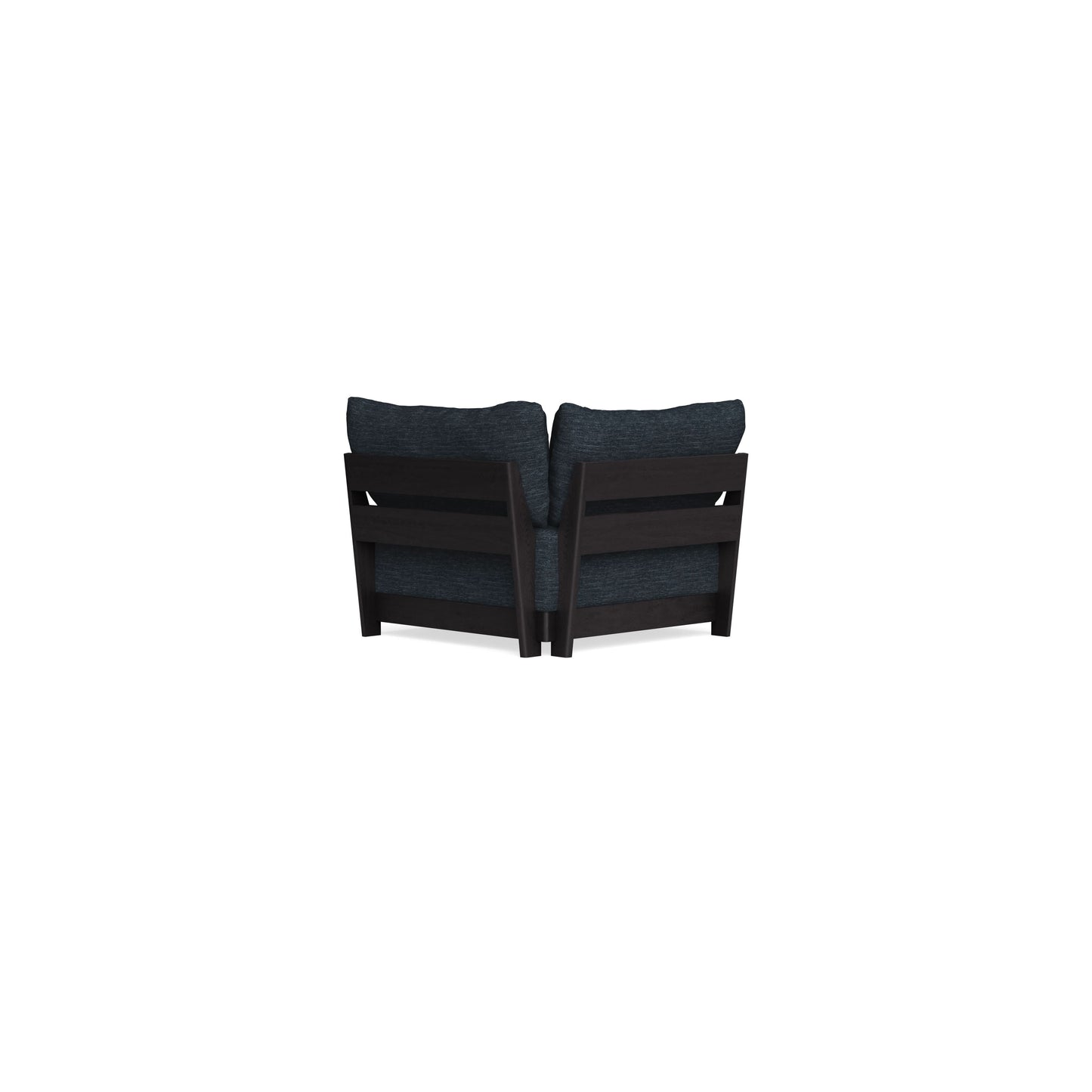Modular Bondi Black Corner Chair in Baltic Blue | Memory Foam Blend
