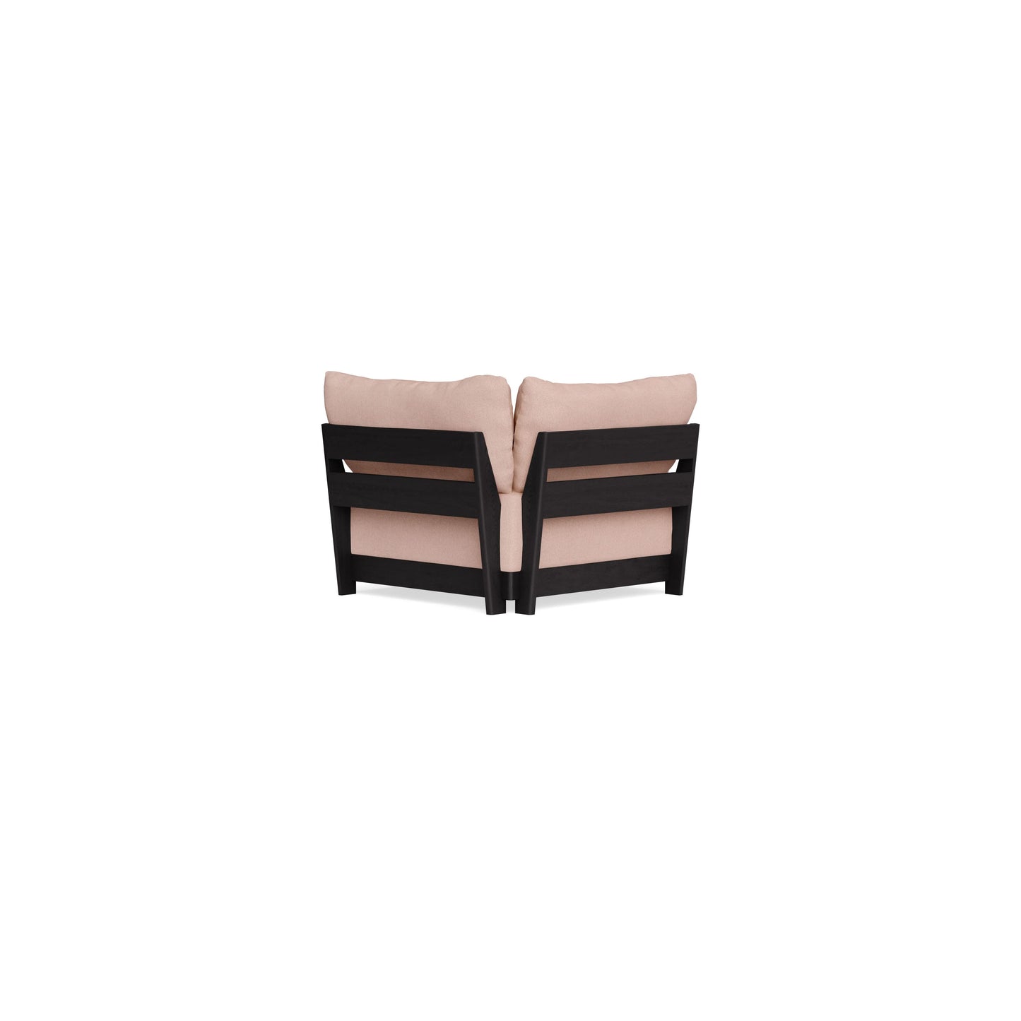 Modular Bondi Black Corner Chair in Rose Quartz | Memory Foam Blend