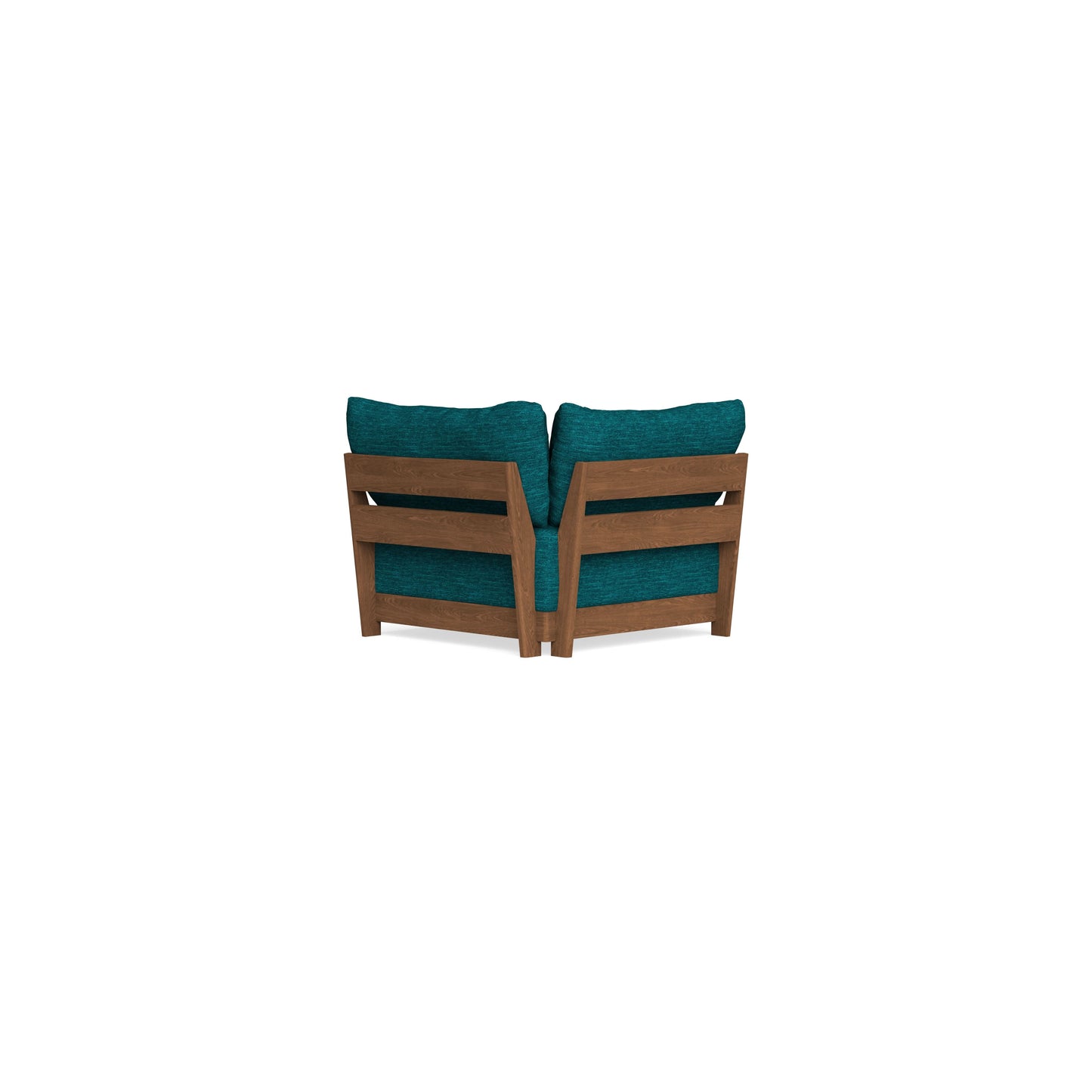 Modular Bondi Espresso Corner Chair in Marine Teal | Memory Foam Blend