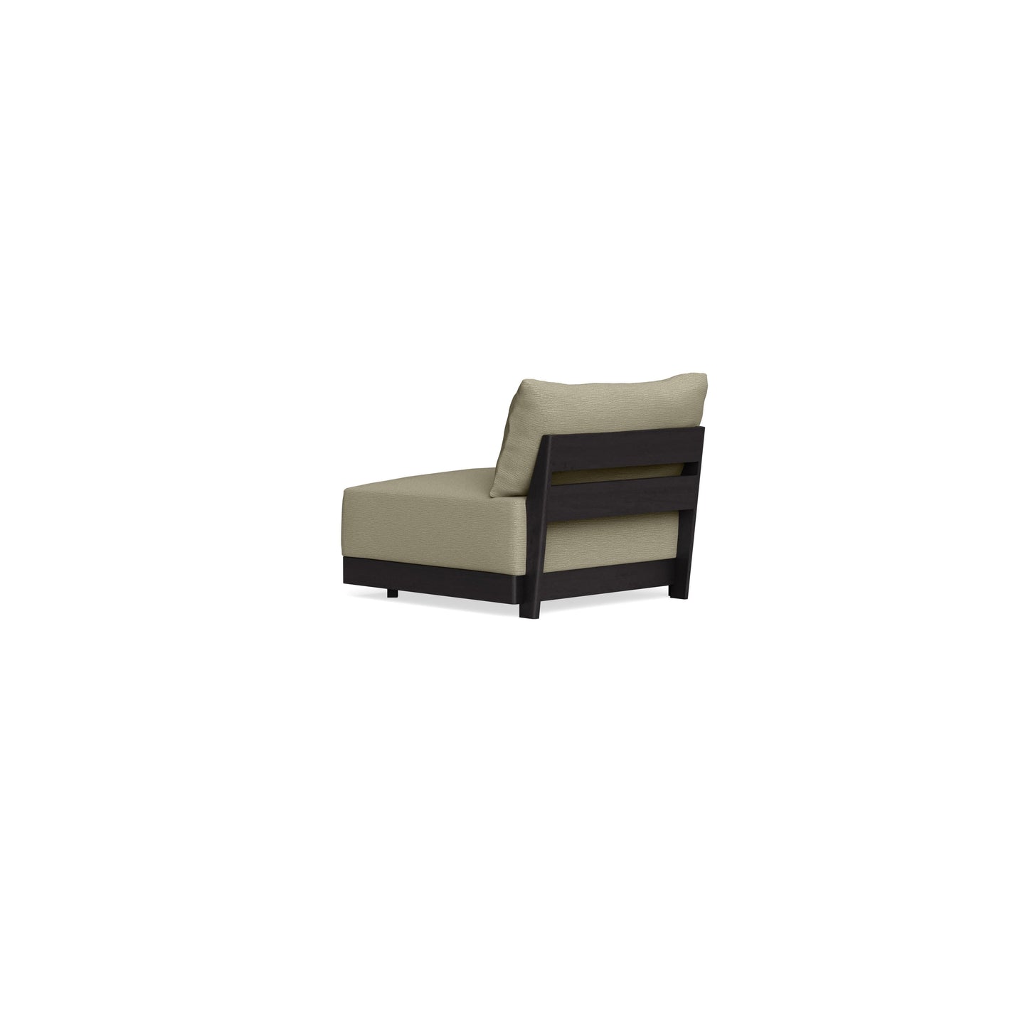 Modular Bondi Black End Chair in Cappuccino | Memory Foam Blend