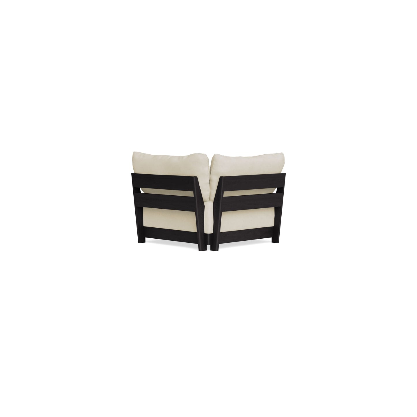 Modular Bondi Black Corner Chair in Mascarpone | Memory Foam Blend