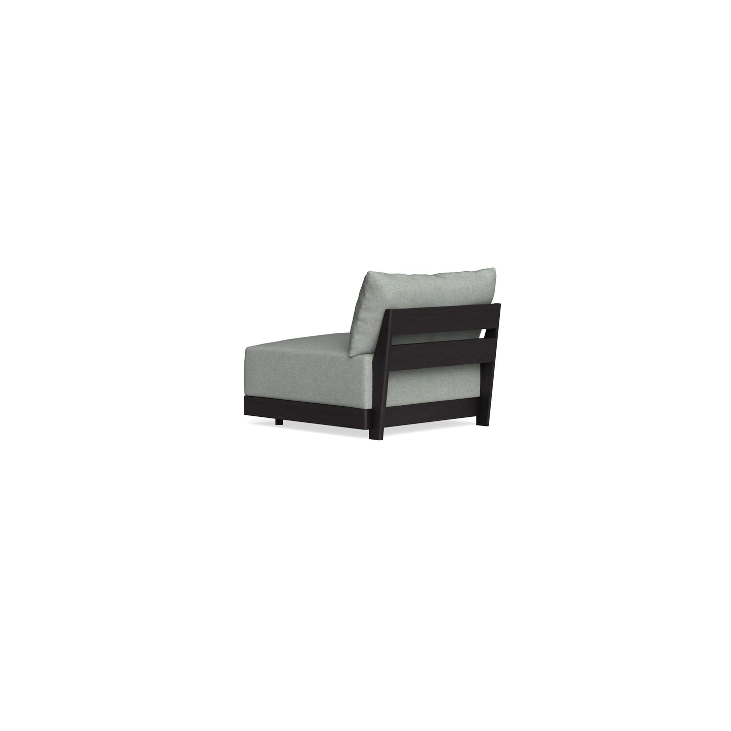 Modular Bondi Black Armless Chair in Spa | Classic Blend