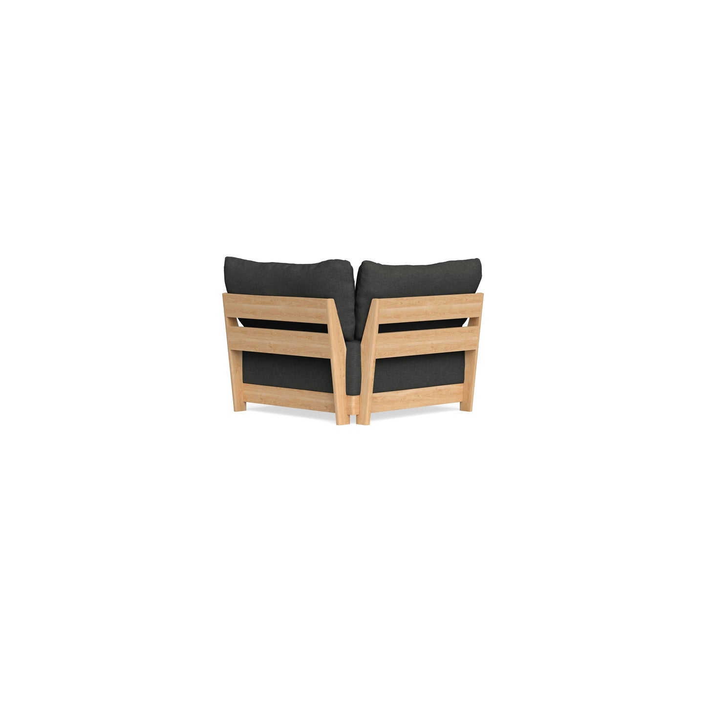 Modular Bondi Latte Corner Chair in Raven Gray | Memory Foam Blend