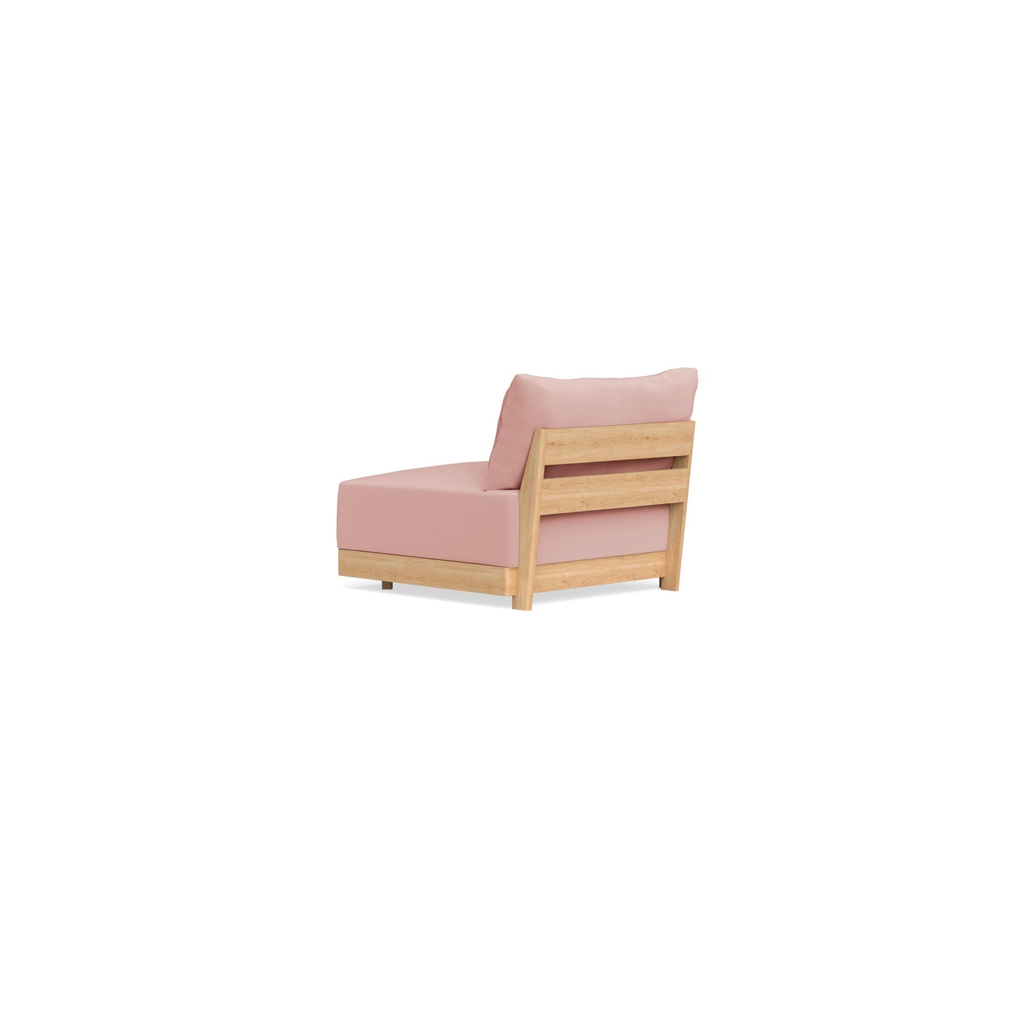 Modular Bondi Latte End Chair in Powder Pink | Memory Foam Blend