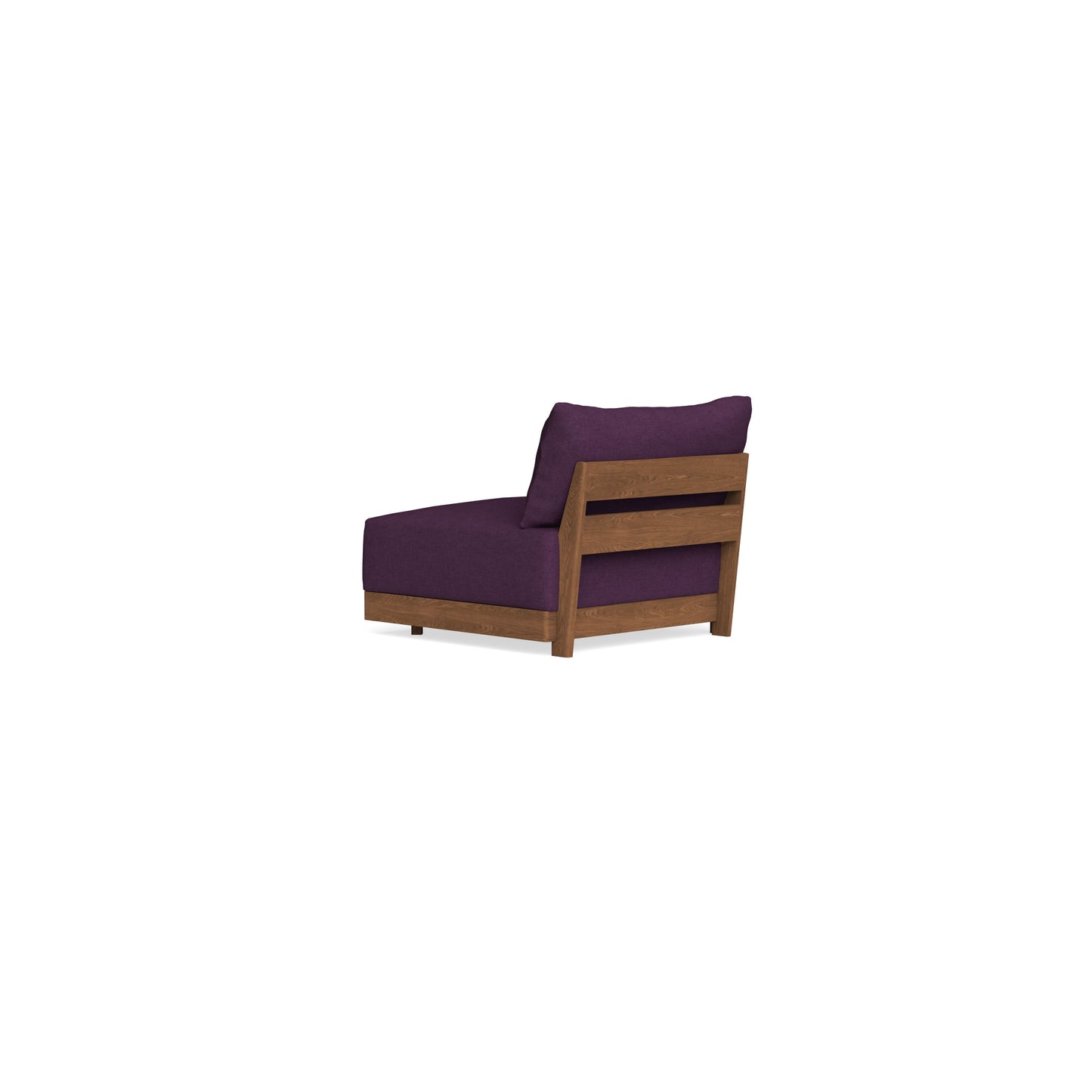 Modular Bondi Espresso End Chair in Aubergine | Memory Foam Blend