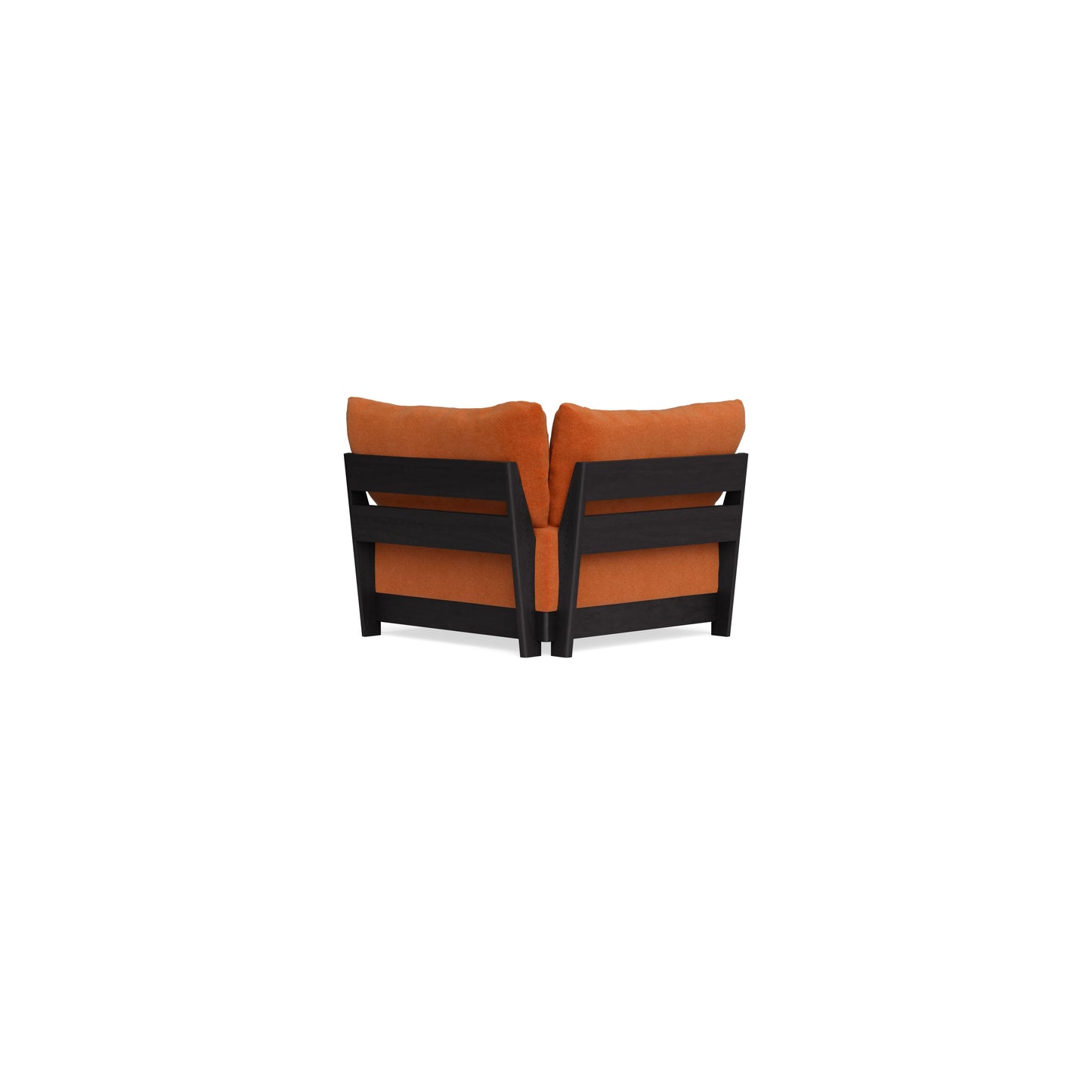 Modular Bondi Black Corner Chair in Terracotta | Memory Foam Blend