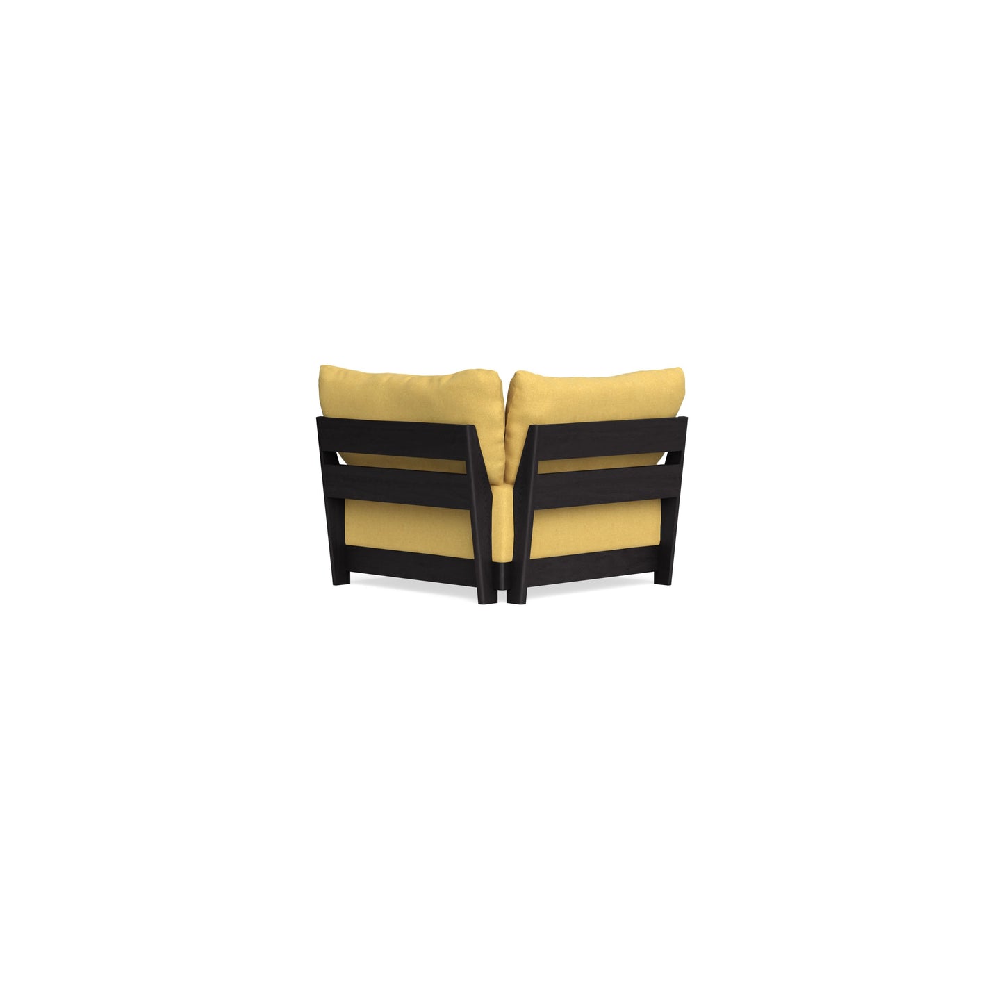 Modular Bondi Black Corner Chair in Goldenrod | Memory Foam Blend